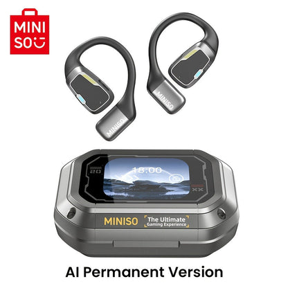 AI Translation Wireless Earbuds Real-Time 135 Languages Open-Ear Design Full-Color Touch Screen for an Everyday Personal Care Routine
