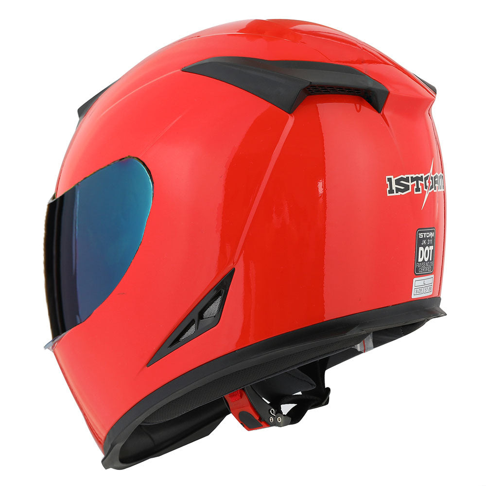 Motorcycle Helmet Full-Face Shell with Tinted and Spare Clear Shields, Quick-Release Buckle, Nine Styles and S-XL Sizes