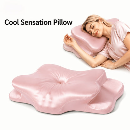 Cervical Neck Pillow for Sleeping - Butterfly Contour Memory Foam Support for Back & Side Sleepers