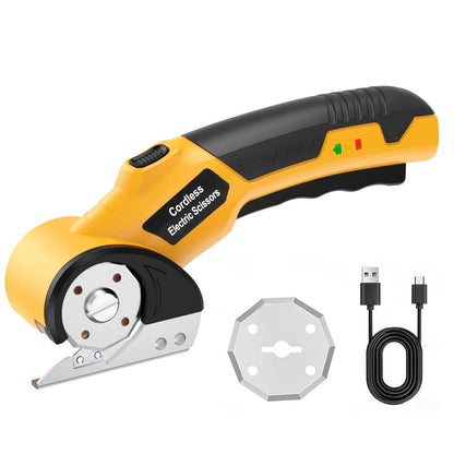 Electric Scissors Rechargeable Cordless - USB-C Charging, Battery Indicator, Portable Power Cutter for Fabric