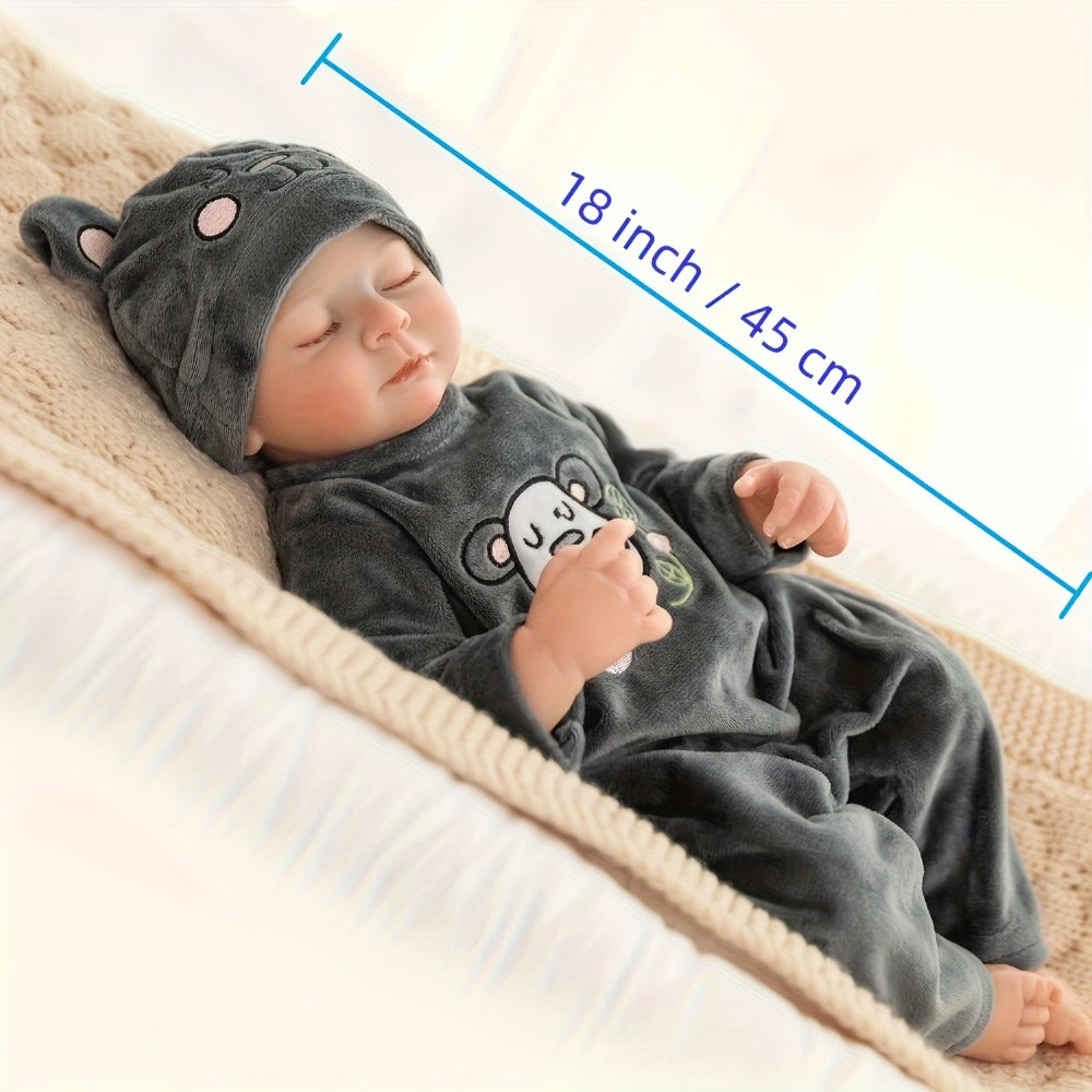 Reborn Baby Doll 18 Inch 45CM Lifelike Newborn Doll Only No Accessories, Realistic Baby Body, Safe for Kids Ages 3+
