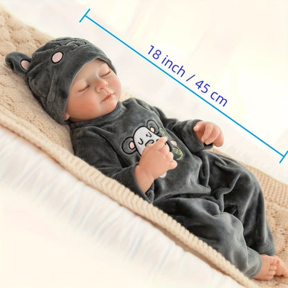 Reborn Baby Doll 18 Inch 45CM Lifelike Newborn Doll Only No Accessories, Realistic Baby Body, Safe for Kids Ages 3+