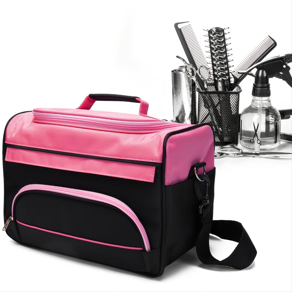 Hairdresser Tool Bag Multi-Functional Salon Styling Organizer with Adjustable Strap Large Capacity Hair Makeup Artist Case for Professionals
