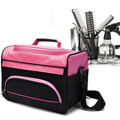 Hairdresser Tool Bag Multi-Functional Salon Styling Organizer with Adjustable Strap Large Capacity Hair Makeup Artist Case for Professionals