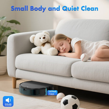 Robot Vacuum Cleaner 5000Pa 3-in-1 Sweep Vacuum Mop with Auto Charging App Voice Control for Entryways, Bedrooms and Living Spaces
