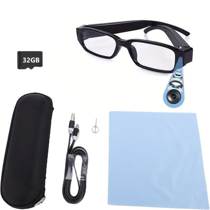 1080P HD Recording Glasses with TF Storage Card – Smart Camera Glasses, 65° Wide-Angle DV Video Recorder, Eye Protection Lenses