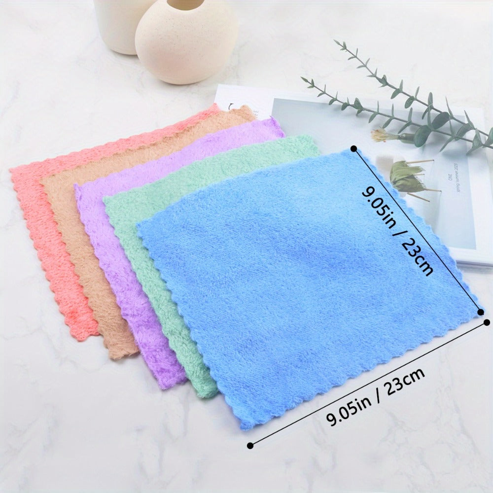 Microfiber Towel Set 40pcs, Ultra Hand Face Towels for Bathroom, Coral Fleece Cleaning Wipes, Skin-Friendly