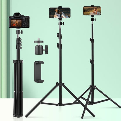 Adjustable Photography Light Stand Foldable Floor Tripod, Portable Collapsible Studio Stand for Camera