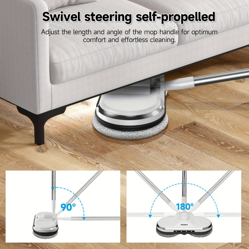 Cordless Electric Spin Mop Floor Cleaner with LED Headlight & Water Spray Tank for Everyday Face, Beard and Body Grooming
