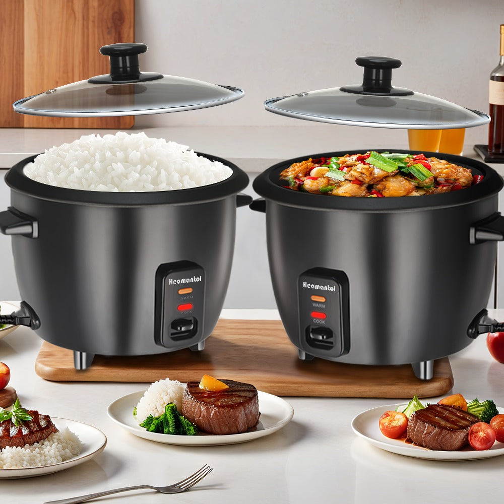Rice Cooker & Yogurt Maker 1.5Qt, 6-Cup Non-Stick Electric Rice Cooker with Auto Keep, One-Touch