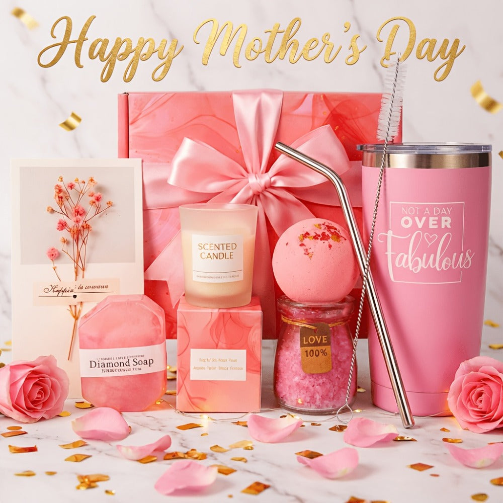 Spa Gift Set for Women, Luxury Self-Care & Relaxation Birthday Gift, Thoughtful Thank You & Special Occasion Gift for Mom