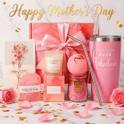 Spa Gift Set for Women, Luxury Self-Care & Relaxation Birthday Gift, Thoughtful Thank You & Special Occasion Gift for Mom