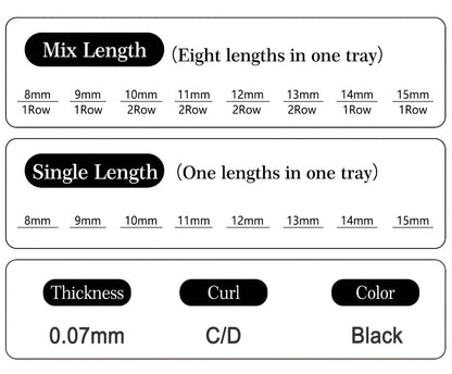 120-Fan Tray Premade Volume Lash Extensions 5D 7D 9D Wispy Faux Mink Eyelash Extensions C D Curl Mix 8-15mm