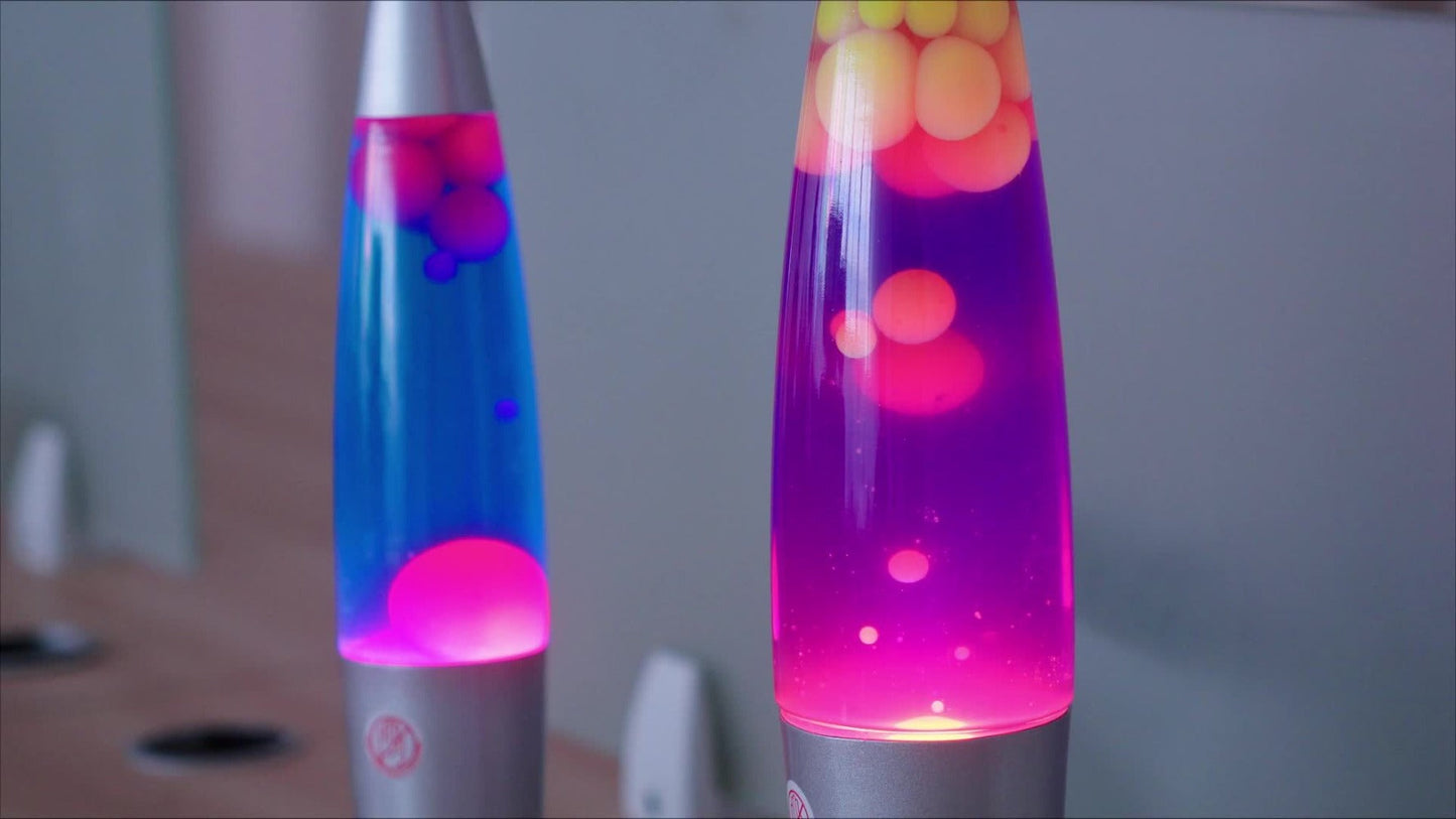 Lava Lamp 16 Inch for Bedroom Living Room Office, Relaxing Liquid Motion Lamp with Purple Water Yellow Wax