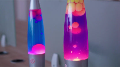 Lava Lamp 16 Inch for Bedroom Living Room Office, Relaxing Liquid Motion Lamp with Purple Water Yellow Wax
