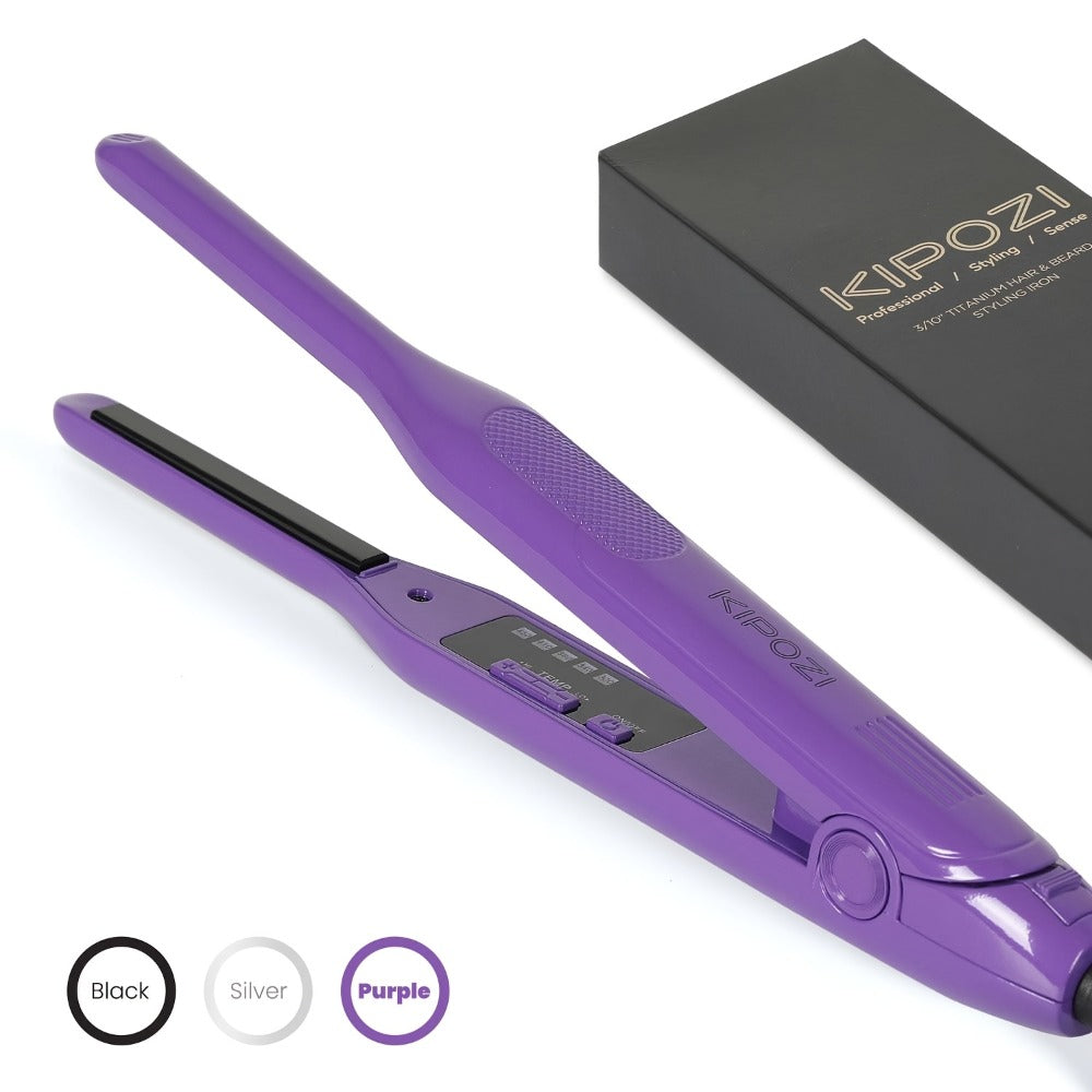 Mini 0.3 Inch Hair Straightener 2-in-1 Curler Titanium Plates 5 Heat Settings 450°F, for Home, Travel and Salon Hair Styling