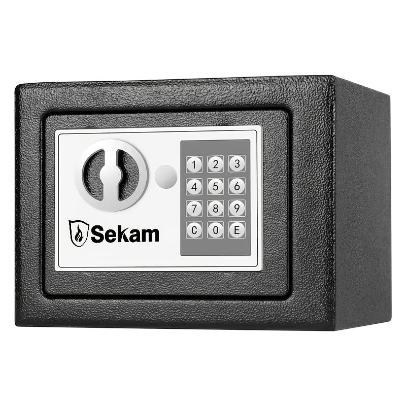 Fireproof Home Safe Box with Digital Keypad and Key Lock Steel Security Safe for Money for Entryways, Bedrooms and Living Spaces