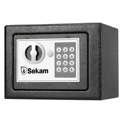 Fireproof Home Safe Box with Digital Keypad and Key Lock Steel Security Safe for Money for Entryways, Bedrooms and Living Spaces