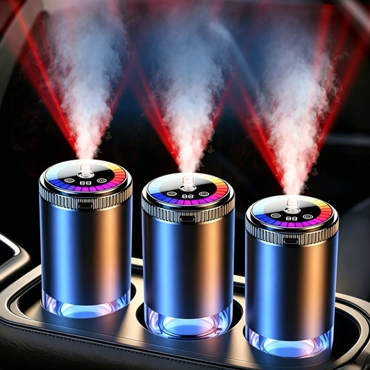 Car Aromatherapy Diffuser with Dynamic Light Show & Starry Sky Projector – USB Rechargeable Air Freshener, Essential Oil Perfume