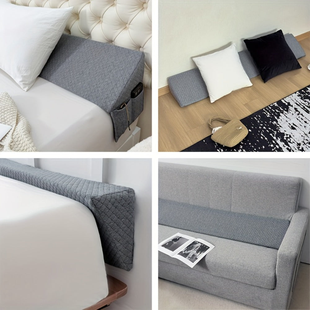 Bed Wedge Pillow Headboard Gap Filler Mattress Wedge Fills 0-7 Inch Gap Between Headboard for Entryways, Bedrooms and Living Spaces