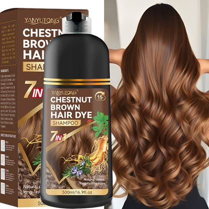 Hair Dye Shampoo Natural Plant Pigments, Covers Gray Hair Fast in 1 Wash, 16.91oz Color Shampoo in Black