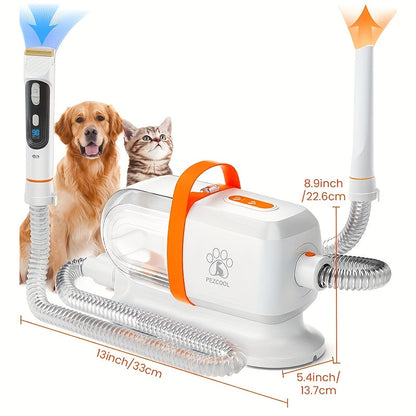 Pet Grooming Vacuum Kit with 2.2L Cup, Purple or Orange Trim and 8-in-1 or 9-in-1 Dryer Packages