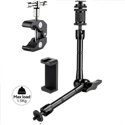 Magic Arm 11 Inch Friction Articulating with Super Clamp, Camera Arm for DSLR, LCD Monitor, LED Light