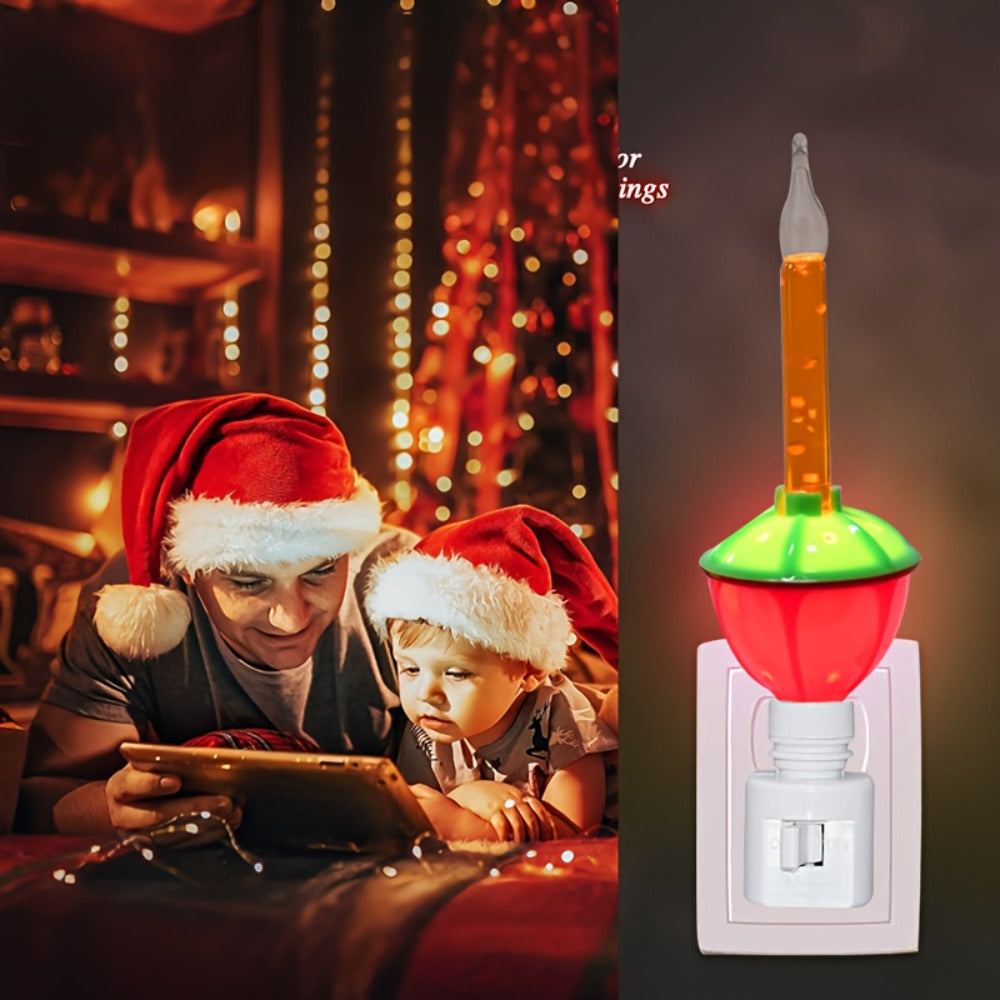 Christmas Bubble Lights 2 Pack Traditional Multi-Color Bubble Liquid Night Lights Plug-In for Entryways, Bedrooms and Living Spaces