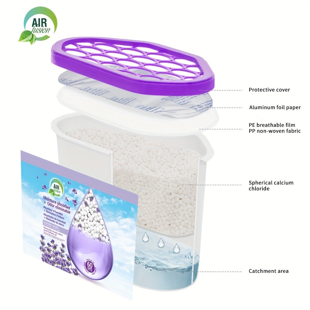 Moisture Absorber Dehumidifier Box 6-Pack, Odor Eliminator & Humidity Controller for Closet, Bathroom