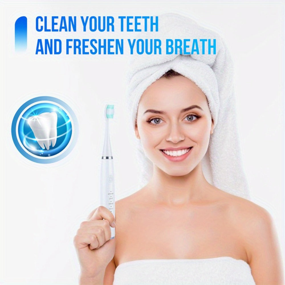 Electric Toothbrush Kit USB Rechargeable – Multi-Accessory Dental Care Set with Travel Case, Replaceable Brush Heads