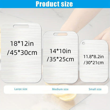 Titanium Cutting Board Set 3-Piece, 100% Pure Titanium Kitchen Chopping Boards Large Medium Small