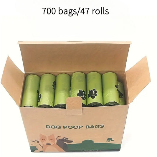 Dog Poop Bags Leak-Proof 700 Count 47 Rolls – Pet Waste Disposal Bags for Dog Walking & Cat Litter Box, Thick & Odor-Blocking for All Dogs