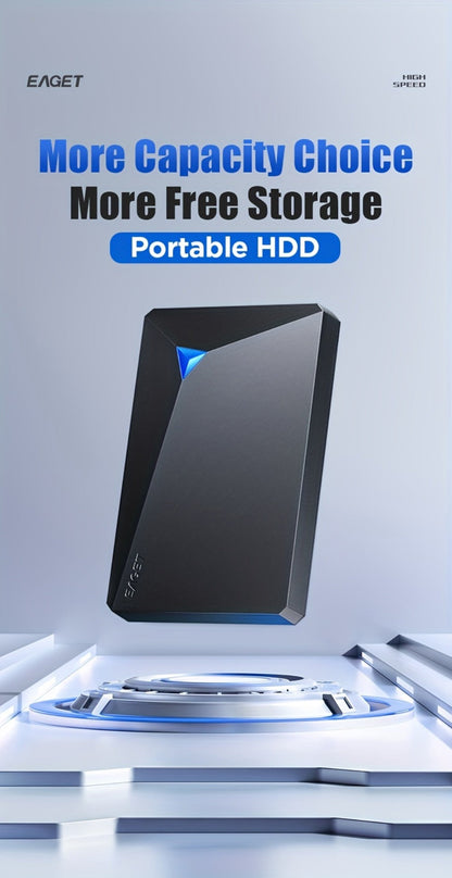 Portable USB 3.0 Hard Drive with 250GB or 320GB Capacity, Black EAGET G20 Enclosure and Micro-B Connector