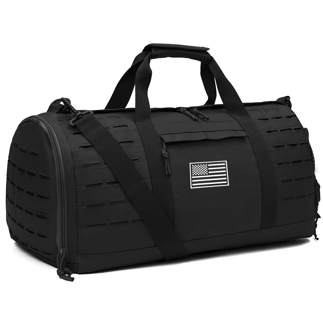Tactical Duffle Bag 40L for Men Heavy Duty Gym Bag with Shoe Compartment Laptop Pocket Waterproof Sport Travel Bag Weekender Overnight Bag