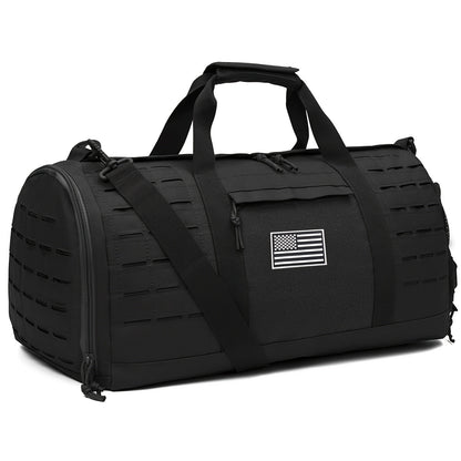 Tactical Duffle Bag 40L for Men Heavy Duty Gym Bag with Shoe Compartment Laptop Pocket Waterproof Sport Travel Bag Weekender Overnight Bag