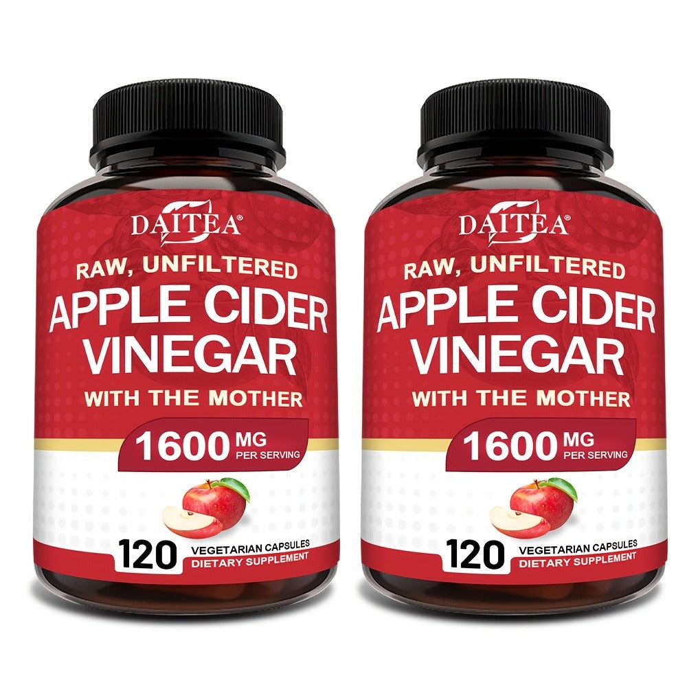 Apple Cider Vinegar Capsules 1600mg with Vitamin & Mineral Blend, Digestion for Bath Time, Home Spa and Personal Care