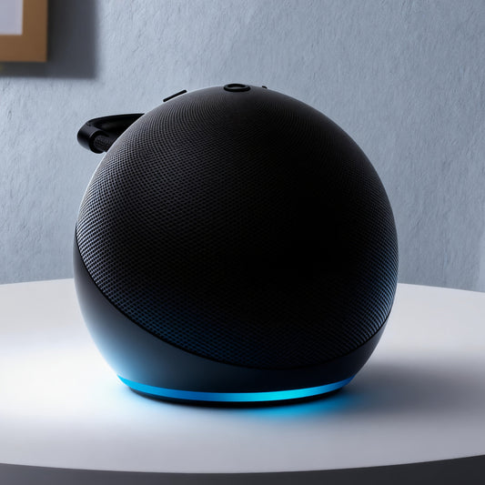 Portable Bluetooth Speaker Spherical Model with RGB, TWS, Subwoofer, 360° and Included Base