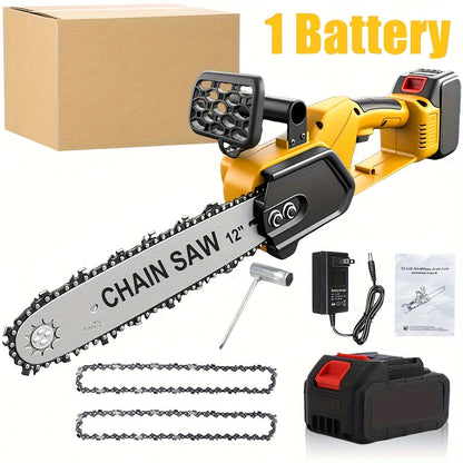 Cordless Chainsaw Brushless Battery for Garden, Patio and Yard Use, with the Listed Configuration