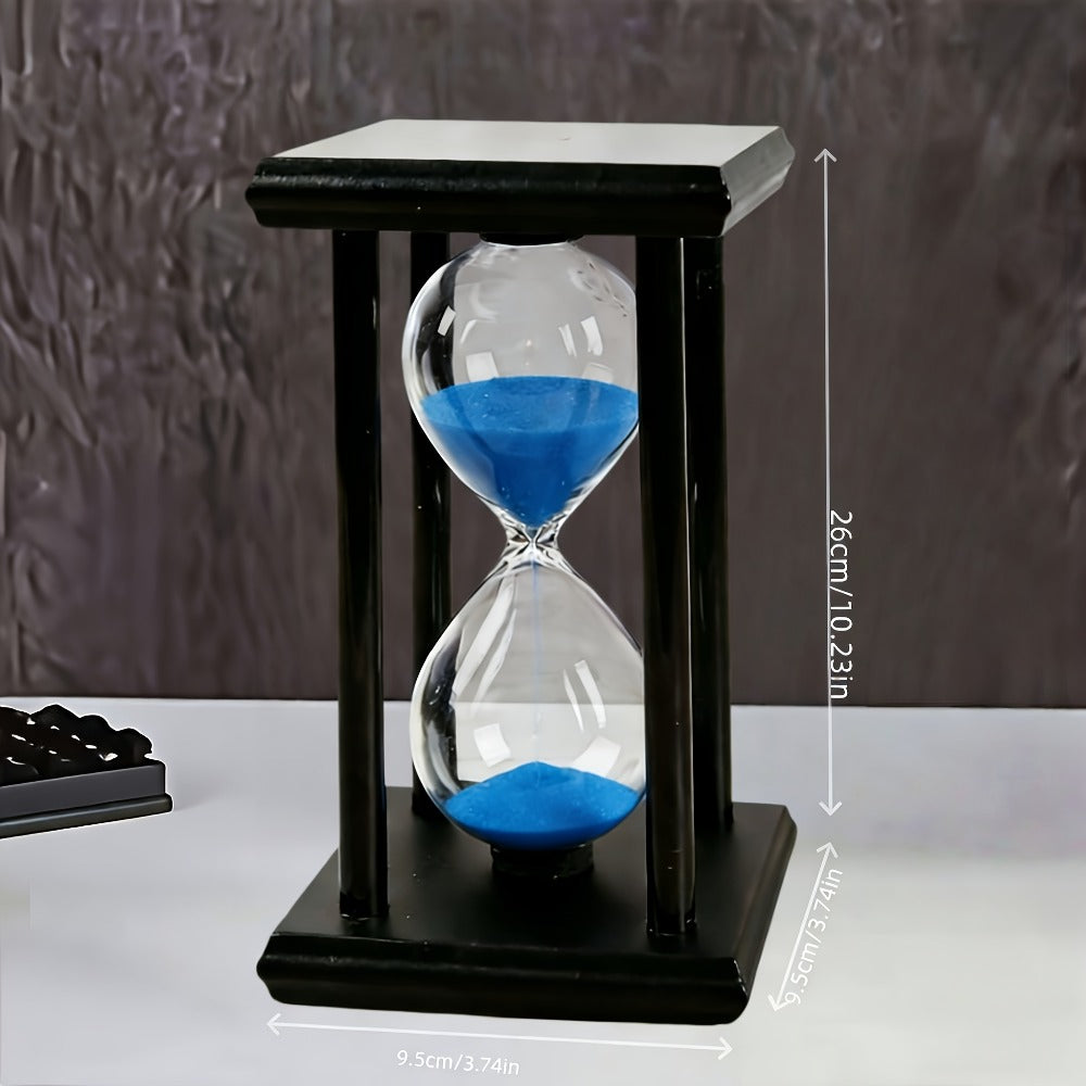 Hourglass Timer 60 Minute Wooden Sand Timer Decorative Glass – Vintage Home Decor for Kitchen, Office & Bedroom | Great Gift for Birthday