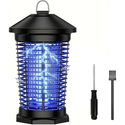 Hanging Electric Insect Zapper with 4000V Grid, 365 nm 18W UV Bulb, 6-Foot Cord and Cleaning Tools