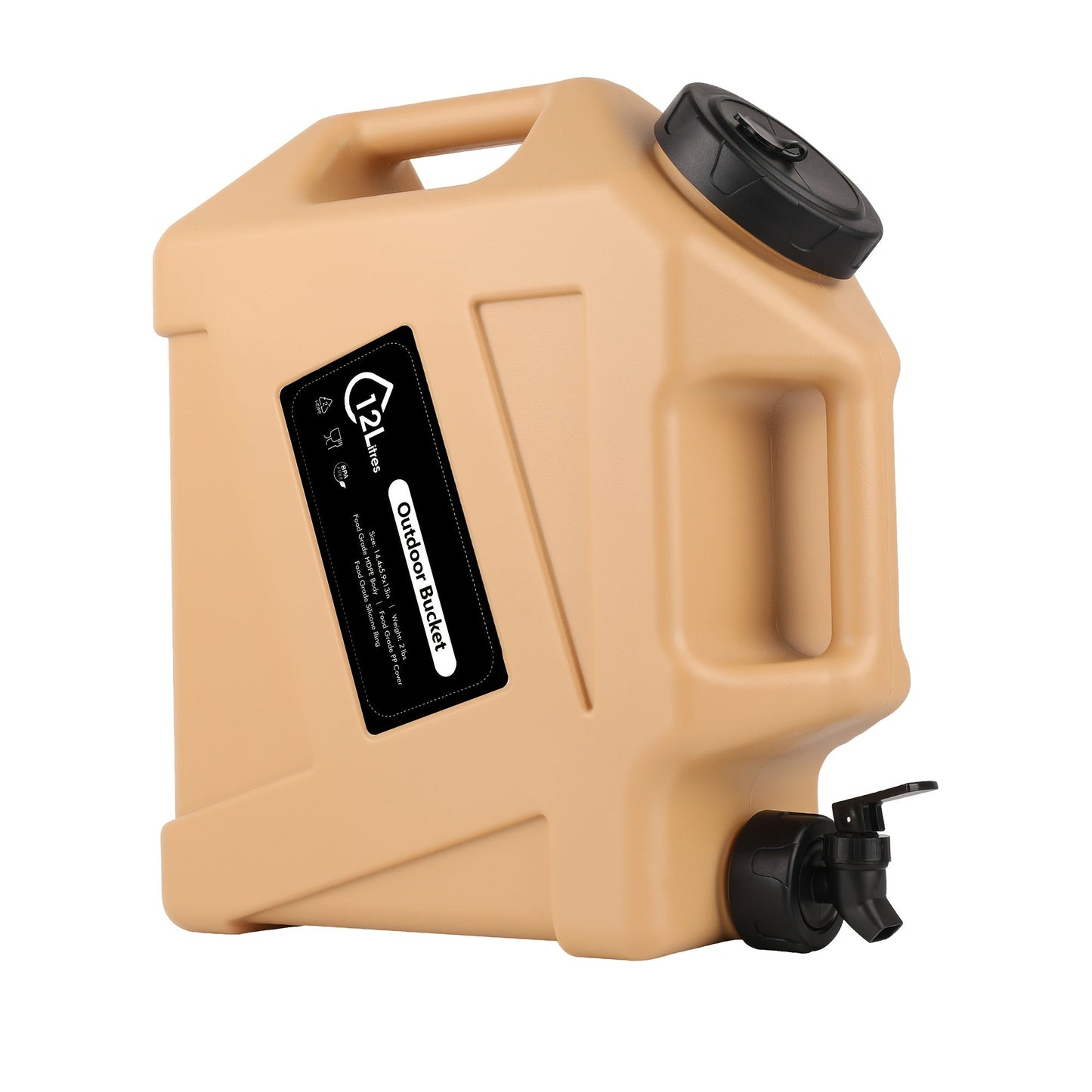 Water Storage Container with Spigot 2 Handles BPA Free PVC Collapsible Water Jug for Camping Outdoor RV Hiking Emergency Survival Portable