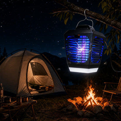 IPX4 Bug Zapper Plug-In, Electric Flying Insect Trap with LED Light & ABS Housing, Indoor Mosquito Zapper for Home