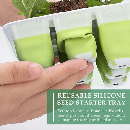 Seed Starting Tray with Flexible Pop-Up Units | Easy Transplant No Root Damage | Optimal Drainage | Reusable Seedling Tray 2pcs 6pcs 10pcs