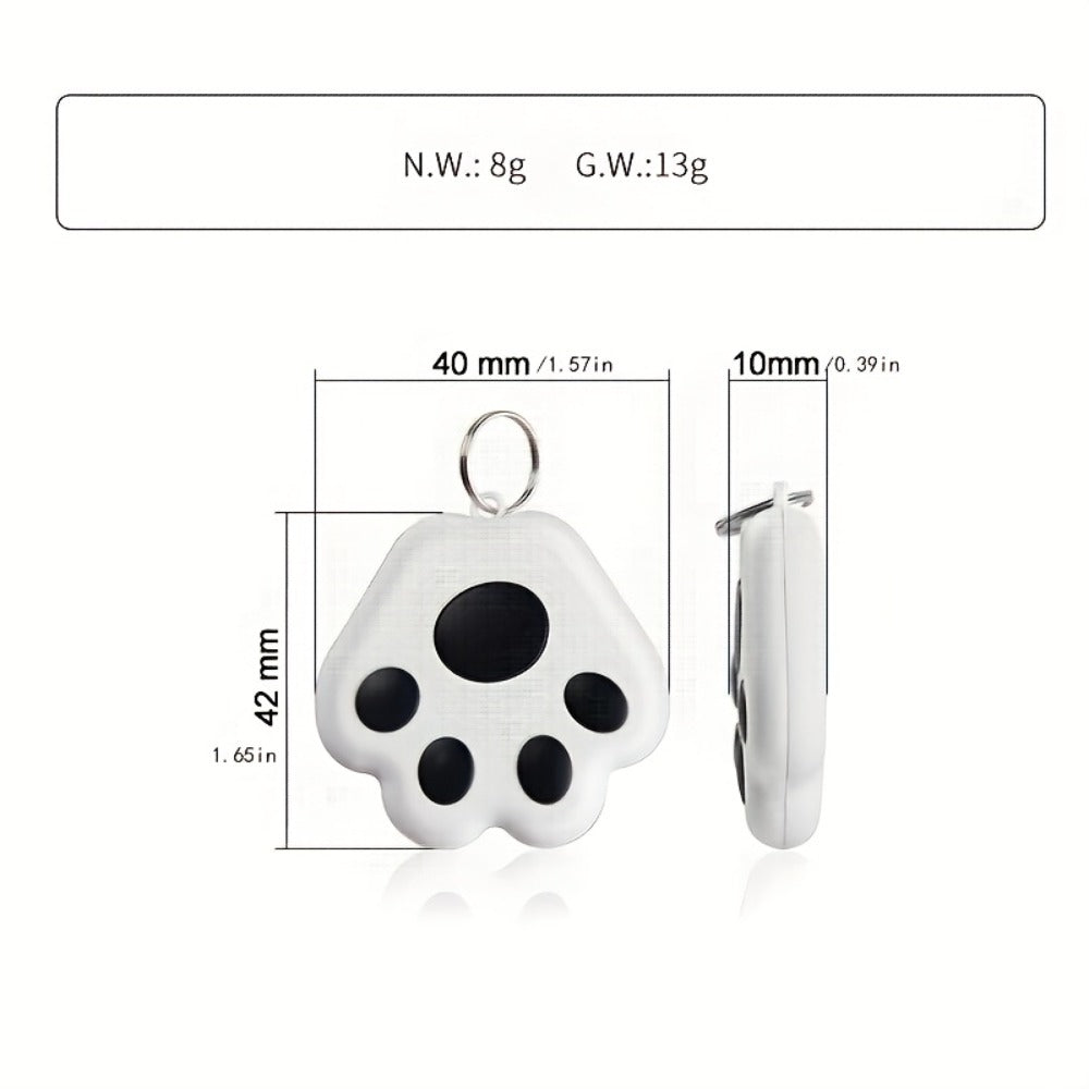 Dog Paw Smart Tracker Anti-Lost Positioning with Recording & Shutter Control, Cute Pet Accessory for Dogs & Cats