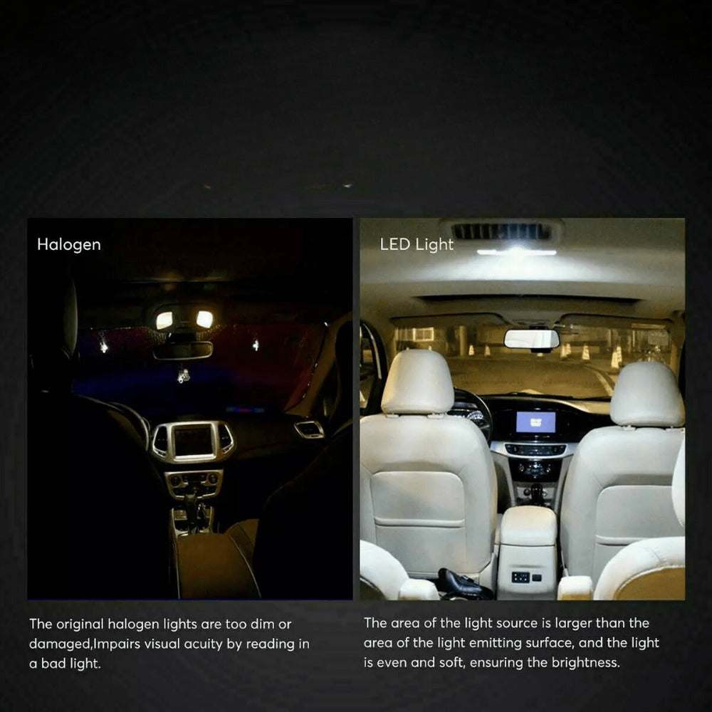 LED Car Interior Light Bulbs 40PCS W5W 168 6000K Cold White – Width Indicator Reading Roof Dome Lamp Replacement Set