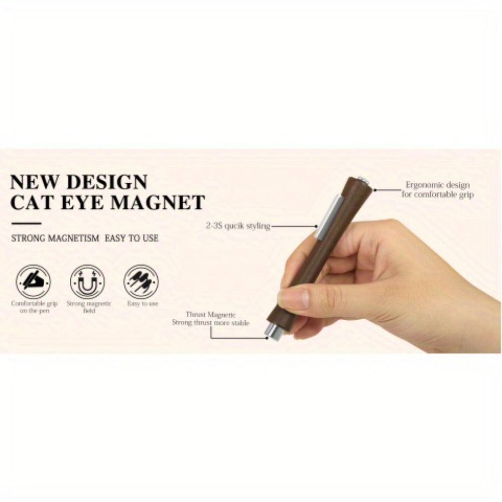 4-in-1 Y-Shaped Cat Eye Nail Magnet Stick Double Head – Heart & Multi-Pattern Magnetic Tool for Cat Eye Gel Polish Nail Art