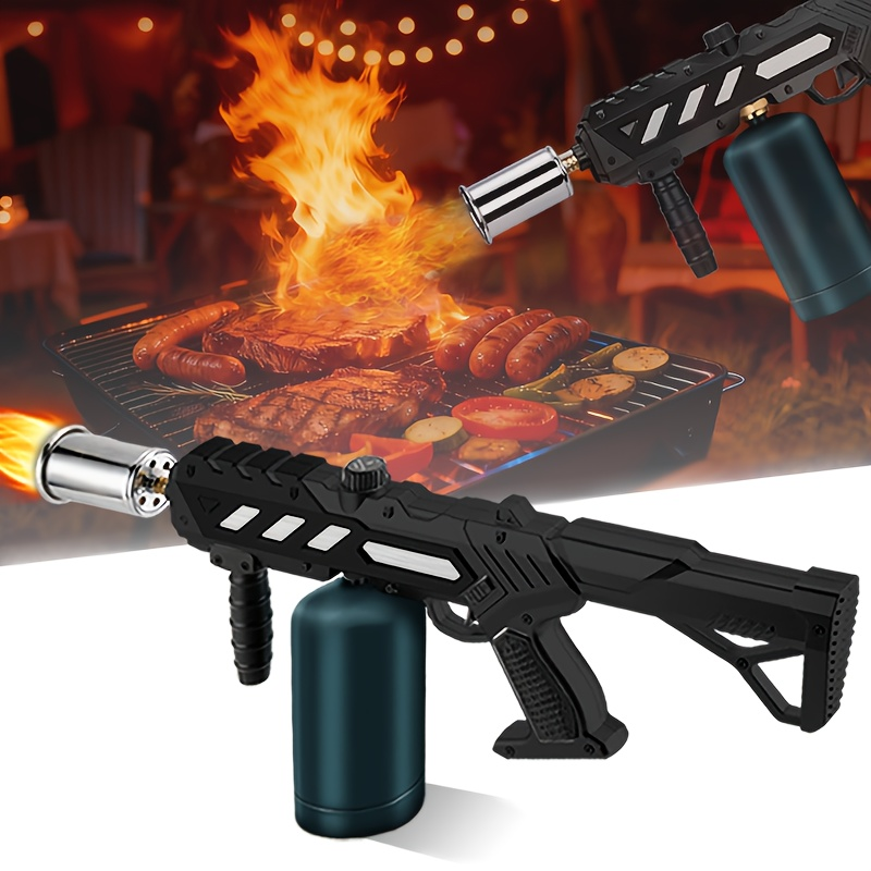 Detachable-Body Propane Torch Gun with Adjustable Flame and Black or Gold-Silvery Finish Choices
