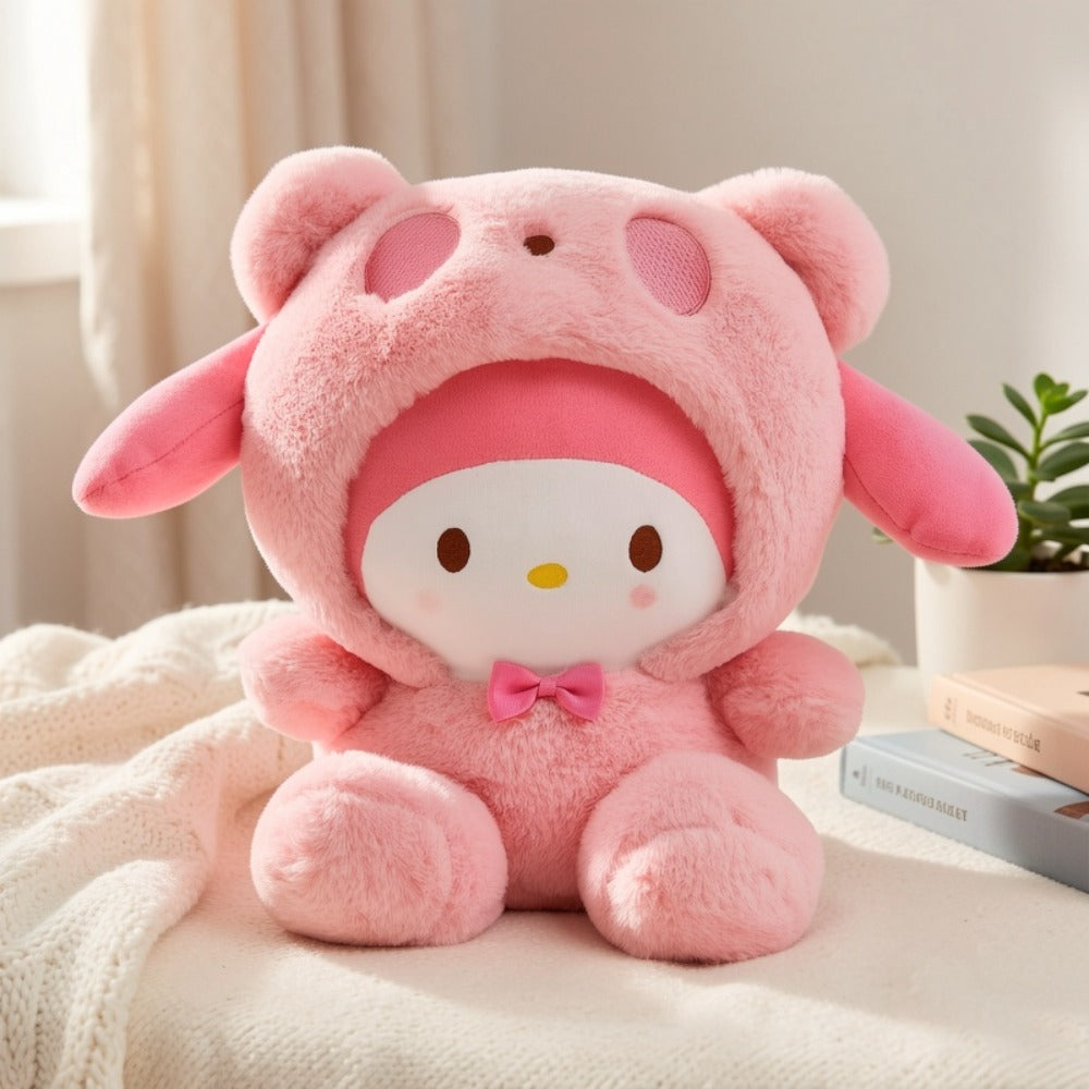 Plush Toy Big-Eared Puppy Character Doll in White, Blue Jade or Pudding Color Styles for Collecting