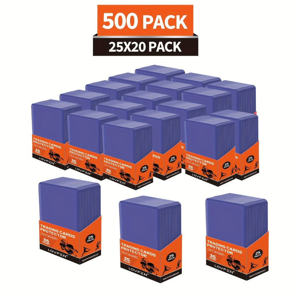 Top Loaders for Trading Cards 500 Count Hard Plastic 3x4 Card Holders – Rigid Protective Cases for Sports Cards