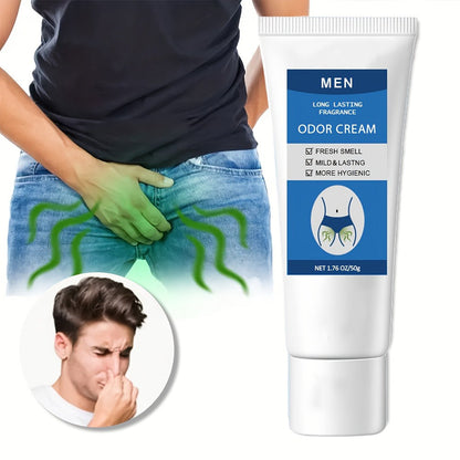 Men's Intimate Deodorant Odor Control Cream 1.76oz 50g – Long-Lasting Gentle Formula Safe for Private Parts Delicate Areas Groin Body Odor